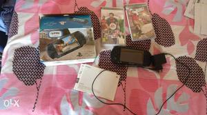 Black PSP With Game Cases And Box