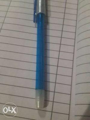Blue And Gray Ball Point Pen