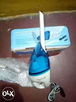 Blue And White Portable Vacuum Cleaner With Box