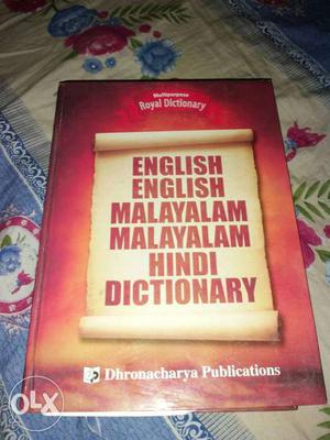 English Malayalam Hindi Dictionary Book