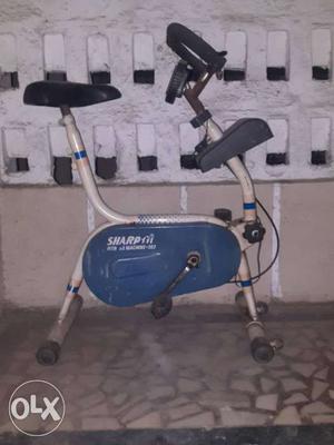 Exercise cycle Blue And White Sharp Stationary Bike
