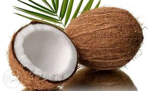 Fresh coconut available brown and white less than