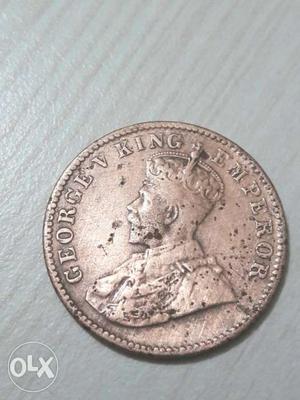 George V King Emperor Indian Coin Year .. In