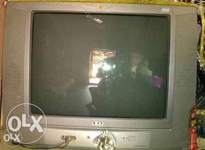Gray Akai CRT Television in good condition sellin or