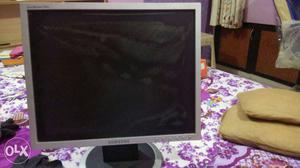 Gray Samsung Flat Screen Computer Monitor