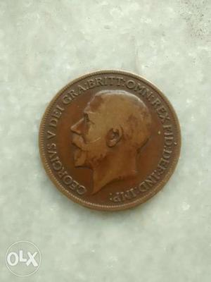 One Penny  British India Coin
