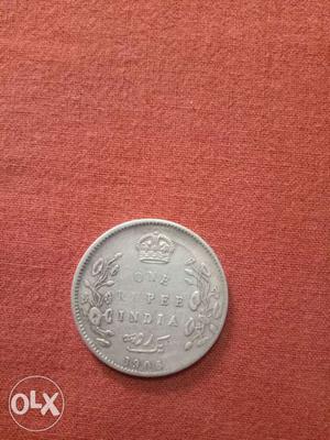 One rupee indin coin 