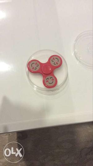 Red And Gray 3-lobed Fidget Hand Spinner