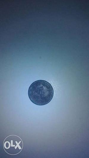 Round Silver One India Coin