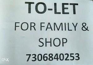 To-Let For Family & Shop Print Signage