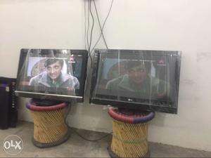 Two Black LG Flat Screen TV's