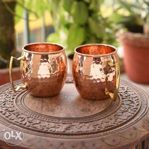 Two Bronze Drinking Cups