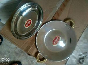 Two Stainless Steel Cooking Pots