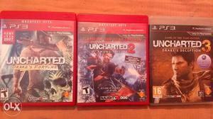 Uncharted 1,2,3 both game for sell or exchange