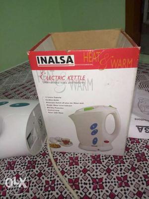 White Inalsa Electric Kettle With Box