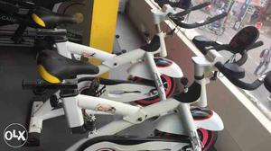 White,red And Black Stationary Bikes