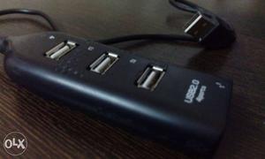 A computer usb port with four ports, not used yet