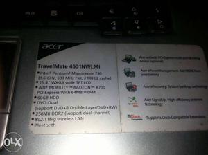 Acer laptop close condition