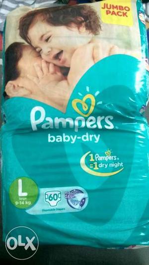 BRAND NEW SEALED PACK PAMPERS Diapers L size(9 to