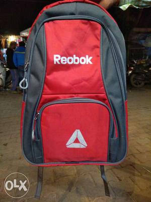 Black, Red, And White Reobok Backpack