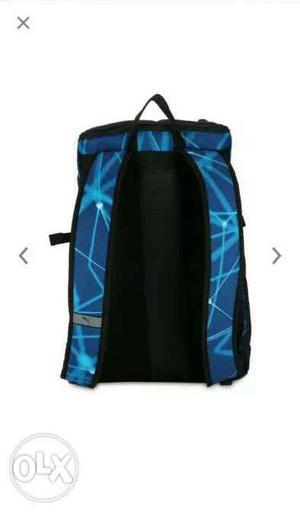 Blue And Black Backpack