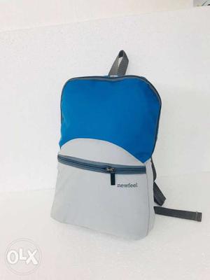 Blue And White Newfeel Backpack