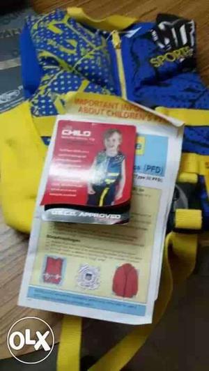 Blue And Yellow Life Vest