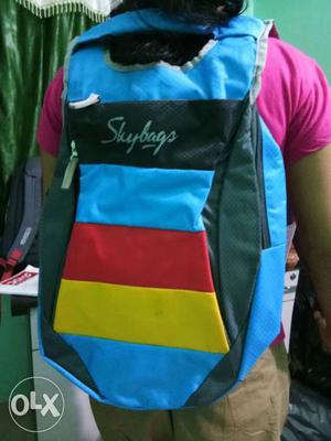 Blue, Red, And Yellow Skybags Backpack