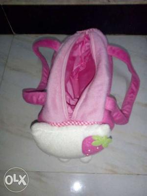 Cute pink and white animal bag for ur little girl