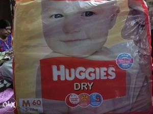 Huggies dry pampers pack of 60 pieces (M SIZE 5