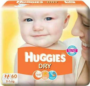 Huggies new dry-(60pieces) size-m Mrp:730