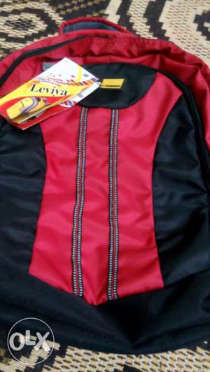 New leviva Red And Black Leviva Backpack