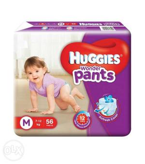 New pack of 56 diapers, M size