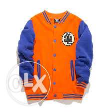 Orange And Blue Dragonball Z Letterman Jacket