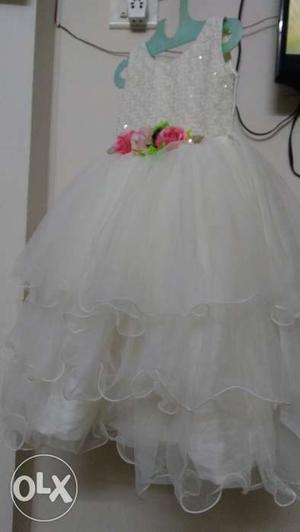 Puffed Barbie frock for little princess with