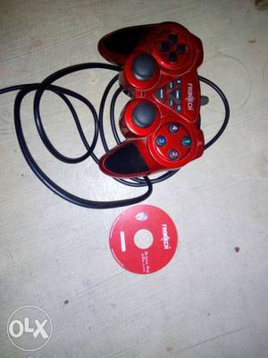 Red Wired Game Controller