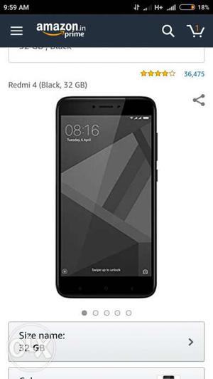 Redmi 4 mobile 4 months still in warranty good