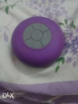 Round Purple And Gray Portable Speaker