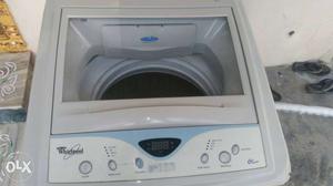 White And Gray Whirlpool Top-load Clothes Washer