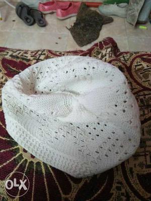 White Knitted Cap