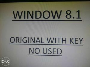 Window 8.1 Original With Key No Used Text