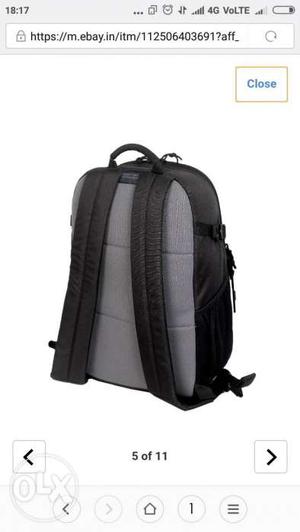 Black Lowepro DSLR camera Backpack