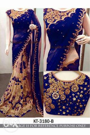 Blue And Beige Traditional Dress Collage