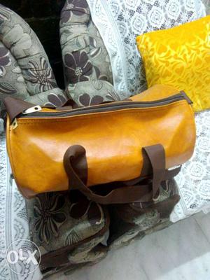 Brown Leather Gol Bag, Brand New,