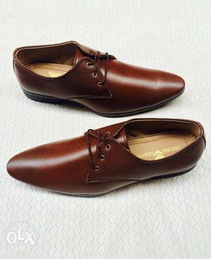 Emporio Armani Brown leather shoes (Brand new) Size 8 and 9