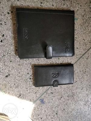 Genuine leather executive case and travel wallet.