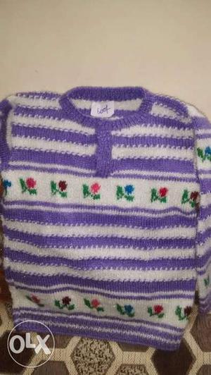 Hand knitted sweaters,, vardman yarn used..