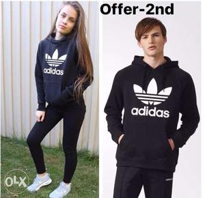 Matching Pairs Of Men's And Women's Black Adidas Pullover