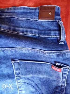 New Blue denim jeans. Brand:-madame waist size 28