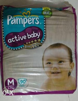 Pampers Active baby diapers. Jumbo Pack of 90